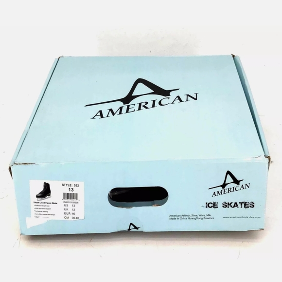 New in Box American Tricot Lined Figure Black Skates Size 13 Professional - Picture 7 of 7